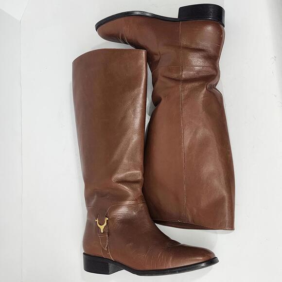 Etienne Aigner DERBY Leather Women Brown Boots Size 8M Made in Brazil - Picture 7 of 12